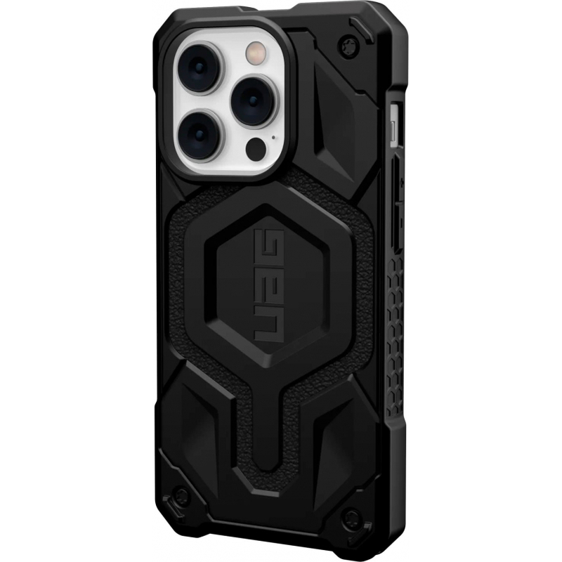 Чехол UAG Monarch Pro Black с поддержкой MagSafe для iPhone 14 Pro, чёрный